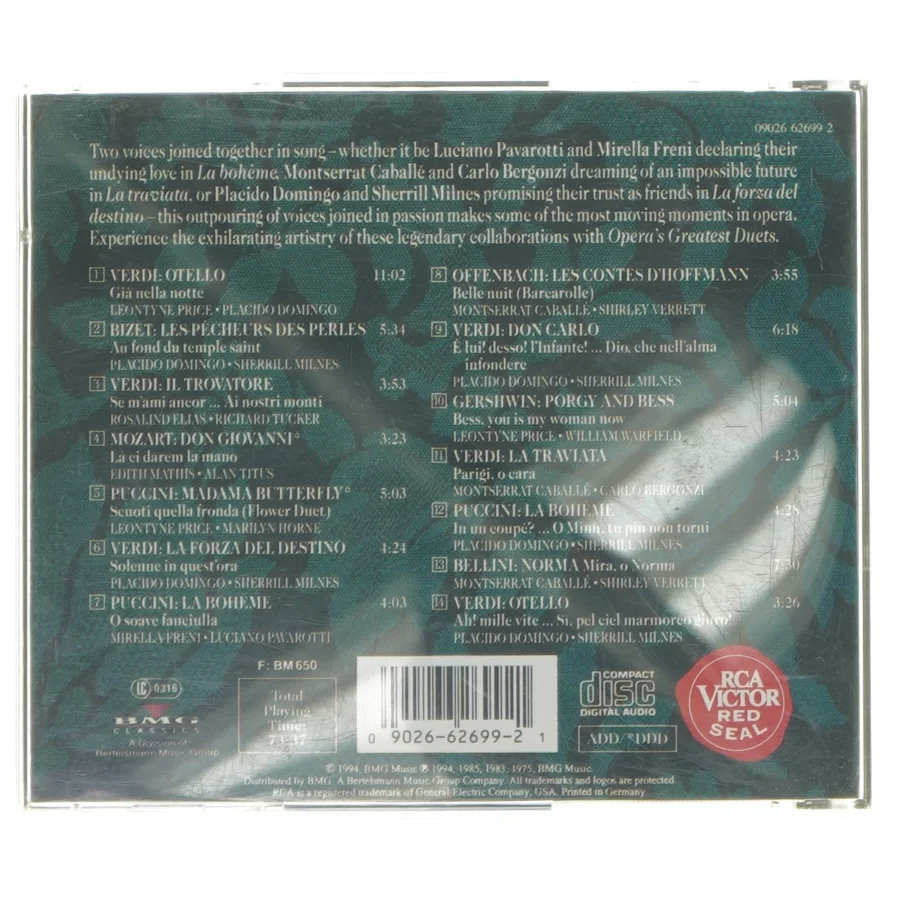 Opera duetter CD fra RCA Victor Red Seal