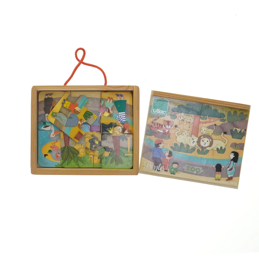 Savanne dyrepuslespil fra Vilac (str. 18x15 cm)