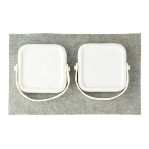 Køleelement plastkasser (2 stk) fra Ikea (str. LH 16x16x3 cm)