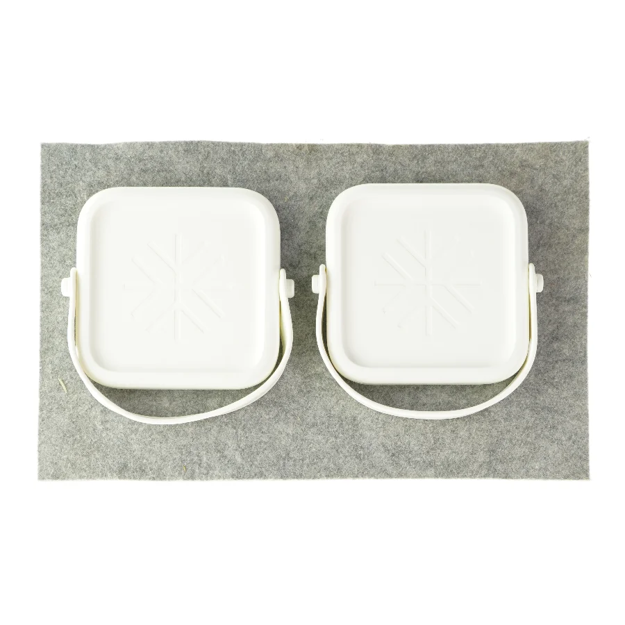 Køleelement plastkasser (2 stk) fra Ikea (str. LH 16x16x3 cm)