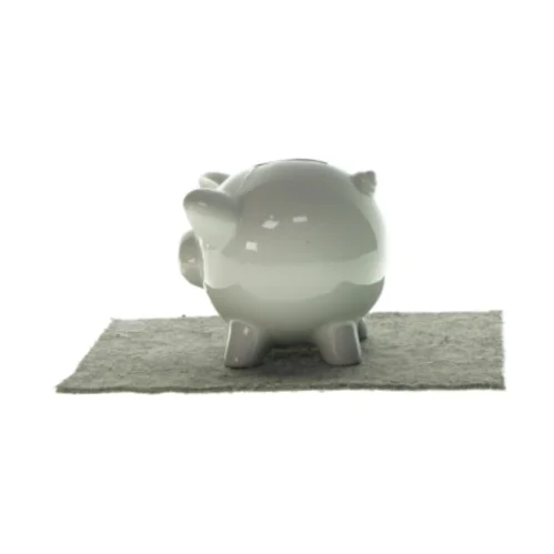 Grise-sparegris i porcelæn (str. LBH: 13x9x12cm)