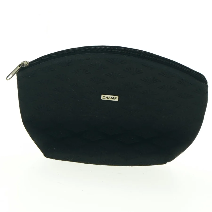 Sort kosmetikpung fra CHAMP (str. 17 x 11 cm)