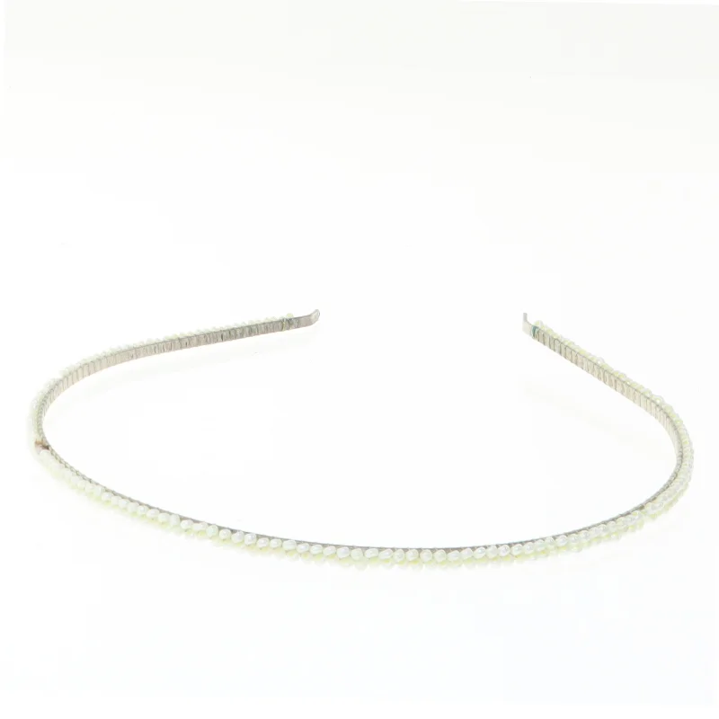 Hårbøjle med perler (str. 14 cm)