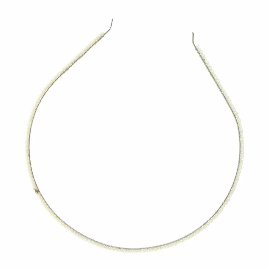 Hårbøjle med perler (str. 14 cm)