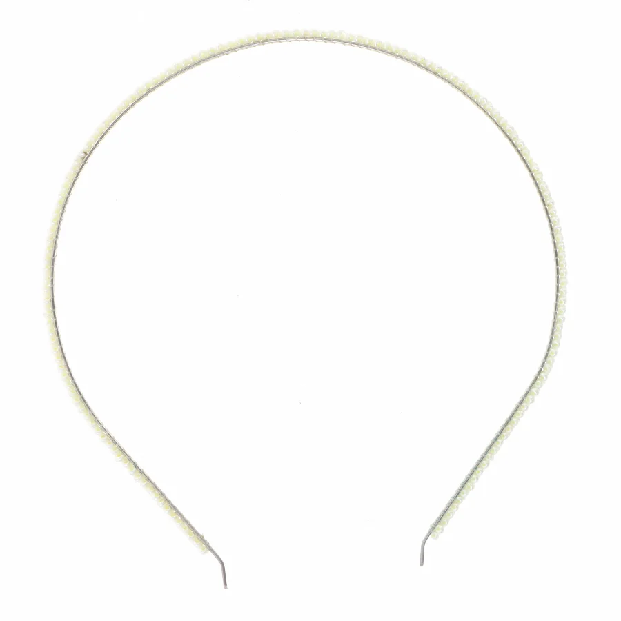 Hårbøjle med perler (str. 14 cm)