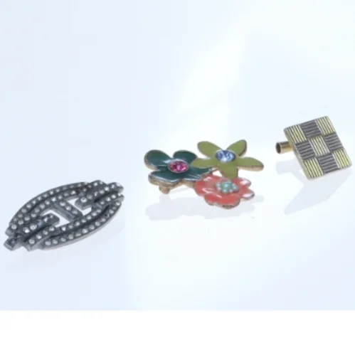 Vintage brocher og manchetknap (str. 2 cm til 4 komma 5 cm)