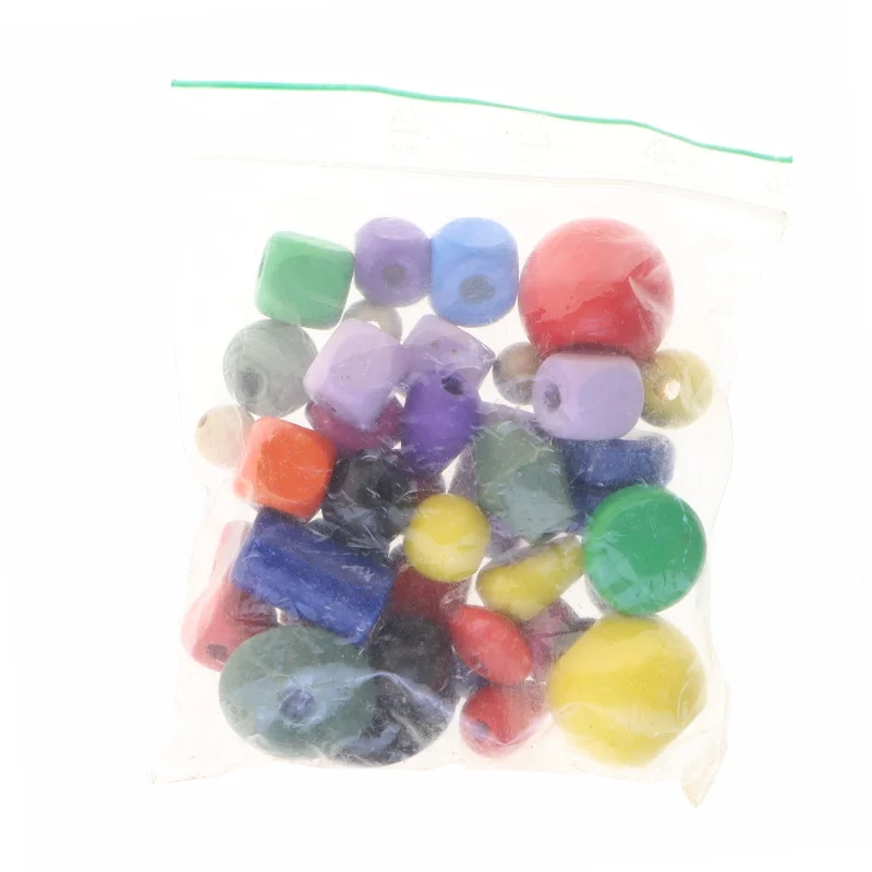 Assorterede perler i blandet farver (str. Pose 9 x 9 cm)