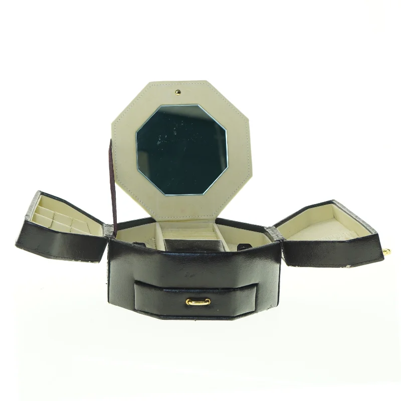 Smykkeskrin i Læder (str. 16 x 9 cm)