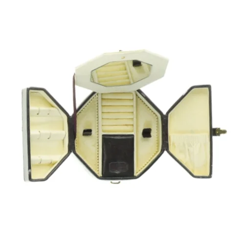 Smykkeskrin i Læder (str. 16 x 9 cm)