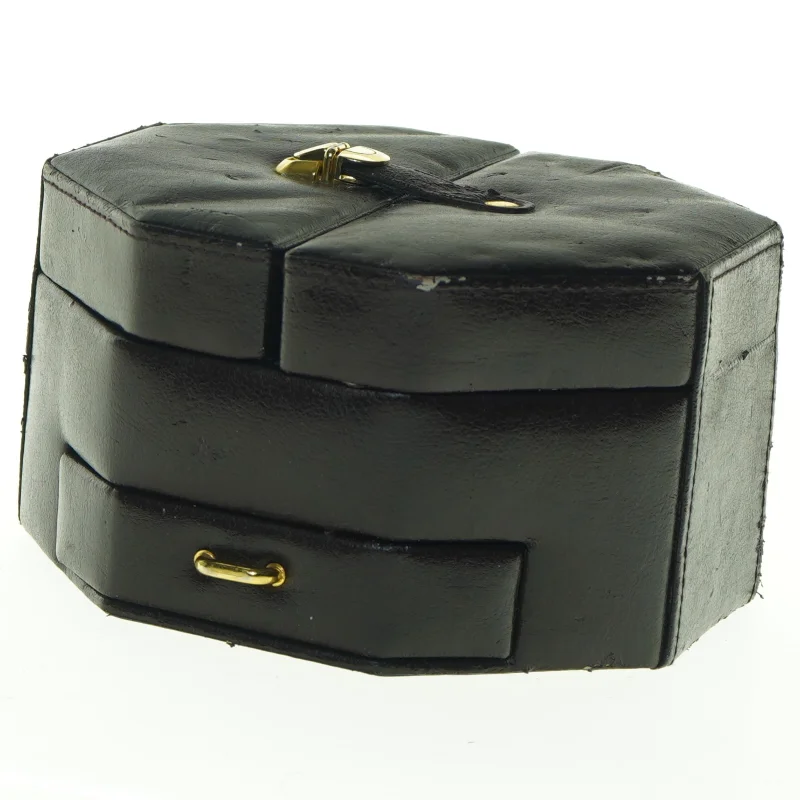 Smykkeskrin i Læder (str. 16 x 9 cm)