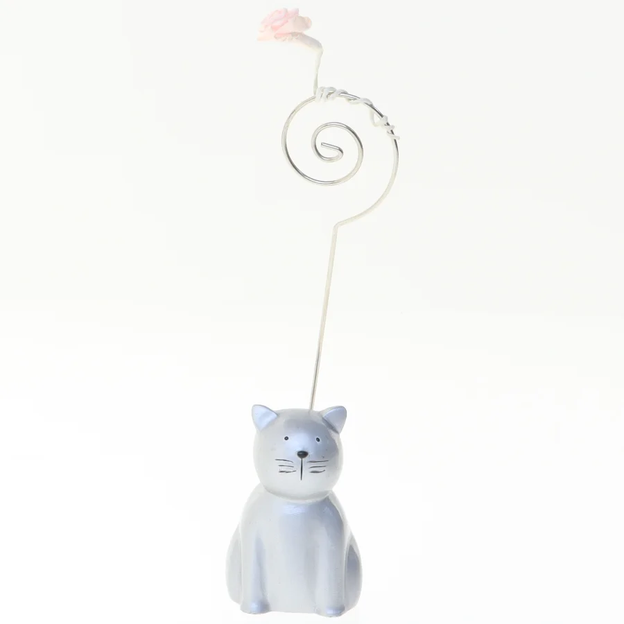 Blå kat figur note holder (str. 14 x 3 og en halv cm)