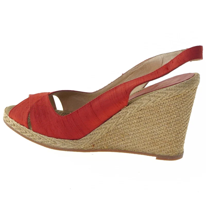 Røde kilehælsandaler fra Billi Bi (str. 41 )