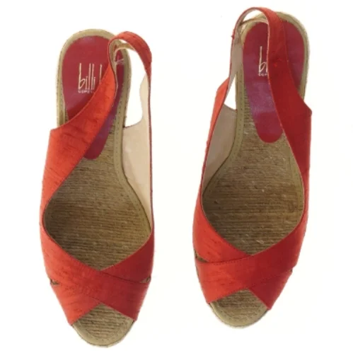 Røde kilehælsandaler fra Billi Bi (str. 41 )