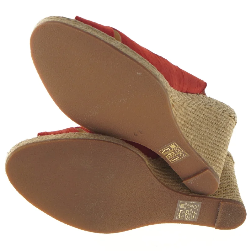 Røde kilehælsandaler fra Billi Bi (str. 41 )