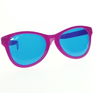 Store Solbriller med lyserødt stel