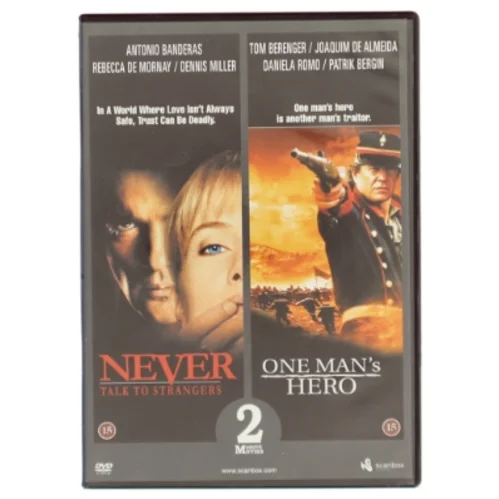 DVD Film Sæt - Never Talk To Strangers og One Man's Hero fra Scanbox