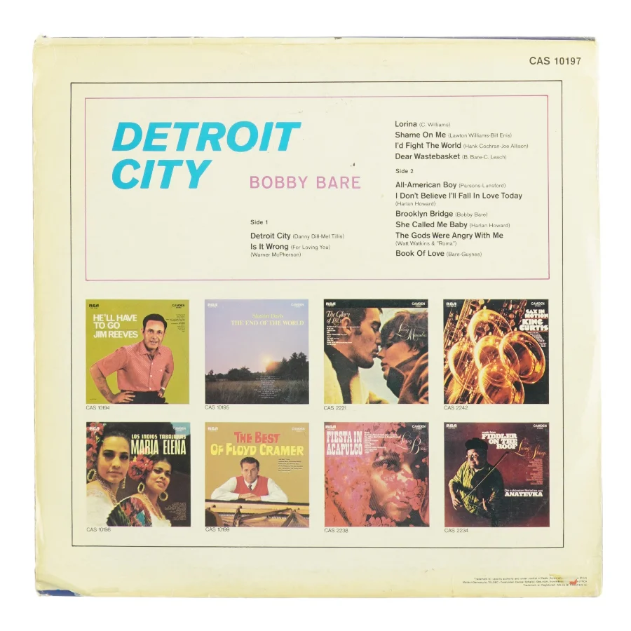 Bobby Bare - Detroit City LP