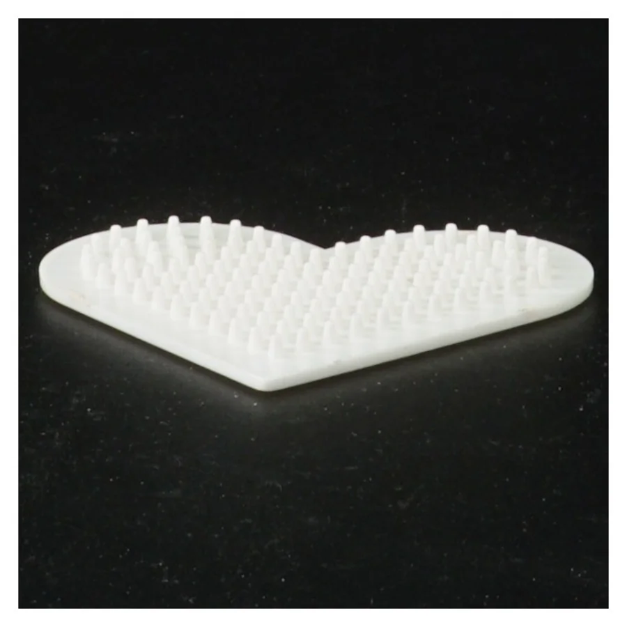 Hjerteformet Perleplade fra Hama (str. 9 x 8 cm)