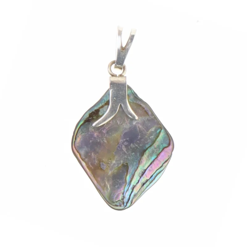 Abaloneskalssmykke (str. 5,2 x 2,9 cm)