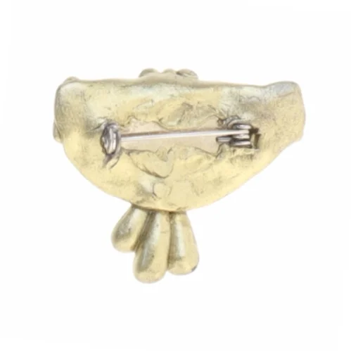 Guldfarvet broche (str. 4,5 x 3,8 cm)