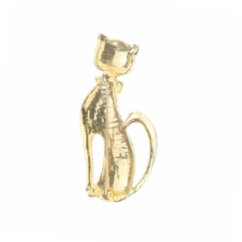 Broche i form af kat (str. 5,2 x 2,5 cm)
