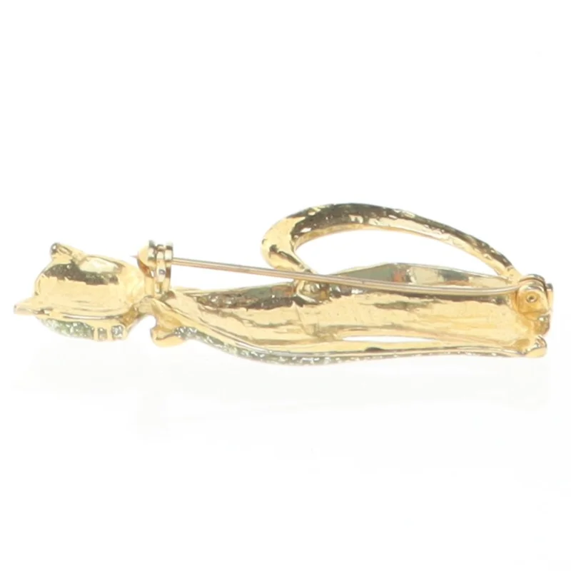 Broche i form af kat (str. 5,2 x 2,5 cm)