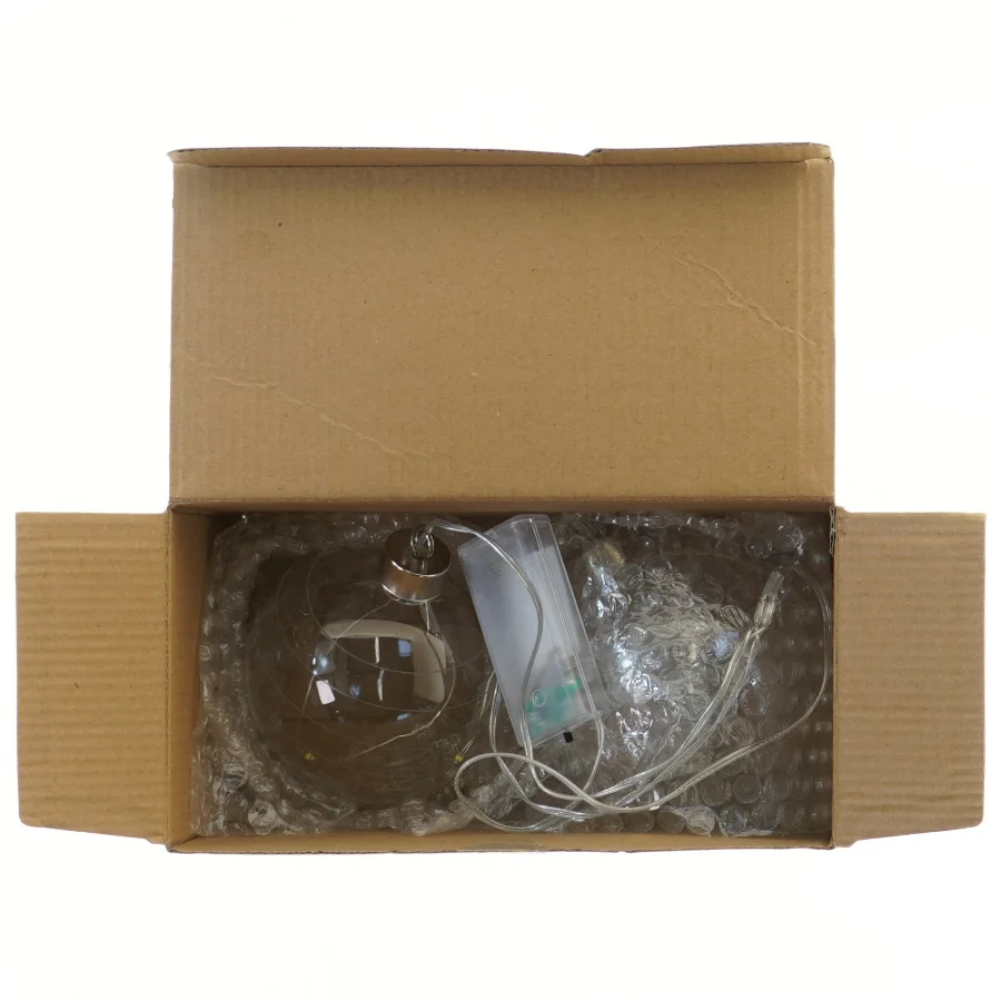 2-pak LED glaskugler fra Zolo International (str. 10 cm)