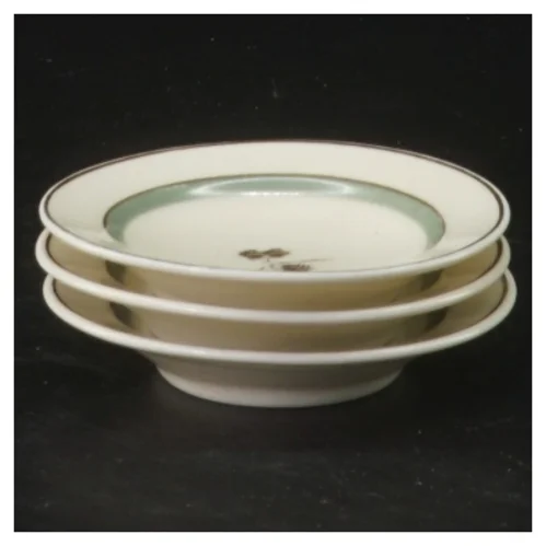 Hjertegræs stel. Sæt af tre små porcelænstallerkener fra Royal Copenhagen (str. Ø 7,5 cm, 3 styk cm)
