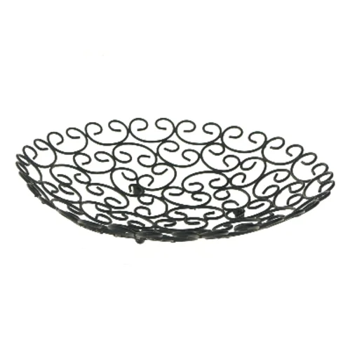 Dekorativ metalfrugtskål (str. Ø 31 cm)