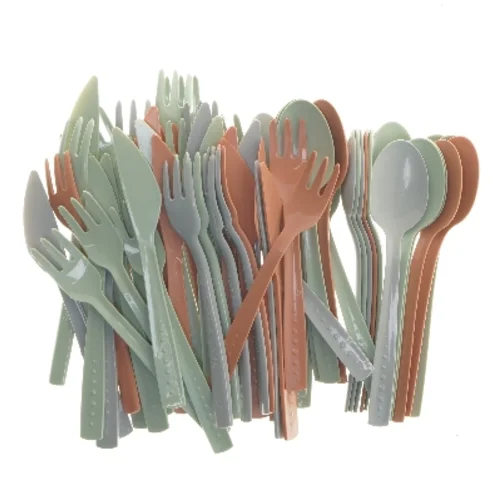 Plastikbestik sæt (str. 19 knove, 22 gafler, 22 skeer 18 cm)