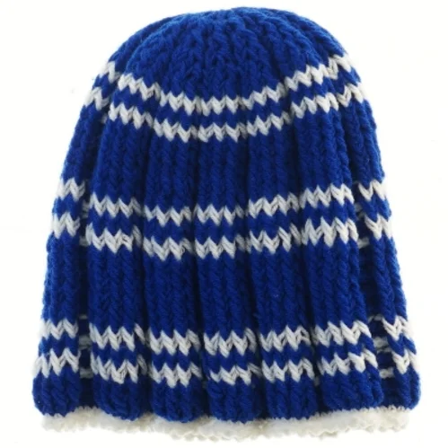 Strik hue med striber (str. 22x24 cm)