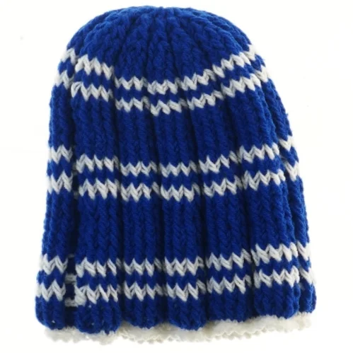 Strik hue med striber (str. 22x24 cm)