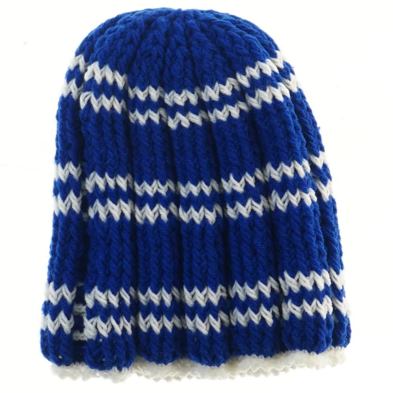 Strik hue med striber (str. 22x24 cm)