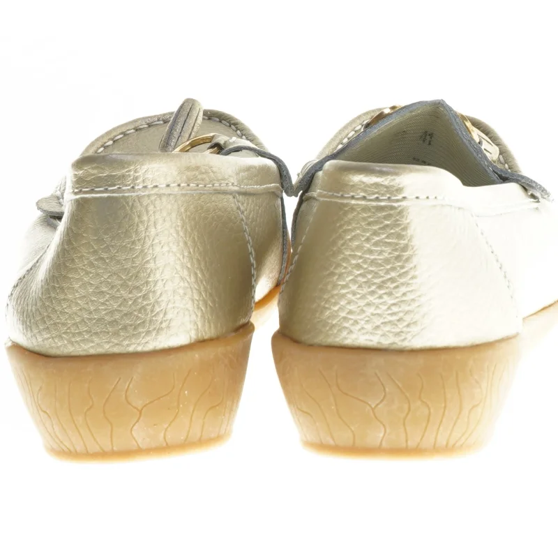 Guld loafers i størrelse 41 (str. 41 )