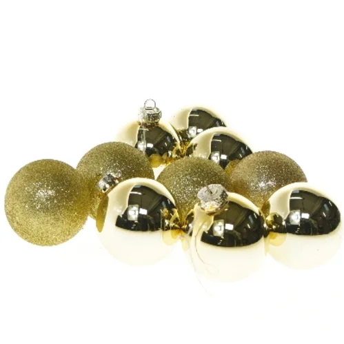 Guldkugler til juletræ (str. Ø 6 cm)