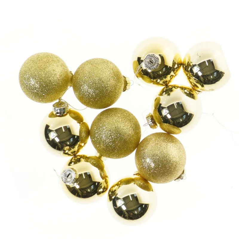 Guldkugler til juletræ (str. Ø 6 cm)