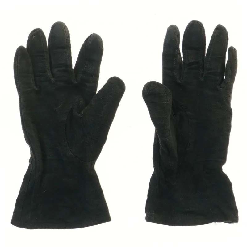 Sorte ruskindshandsker (str. 25 cm)