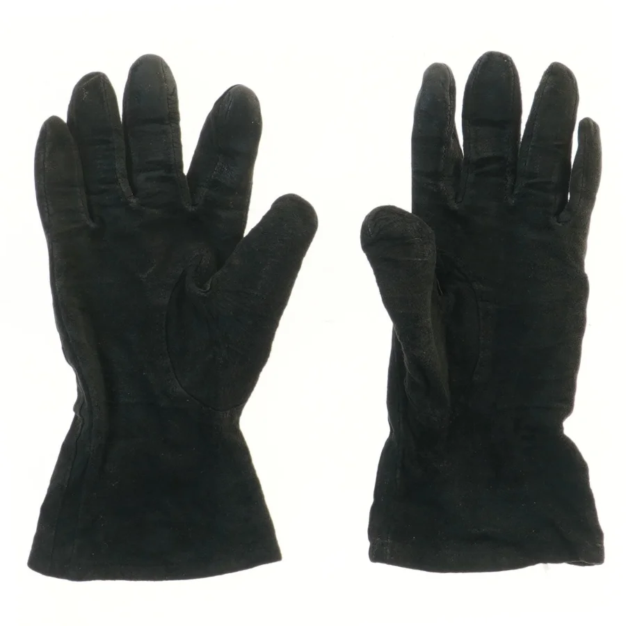 Sorte ruskindshandsker (str. 25 cm)