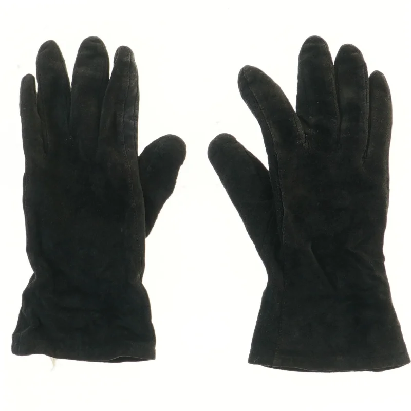 Sorte ruskindshandsker (str. 25 cm)