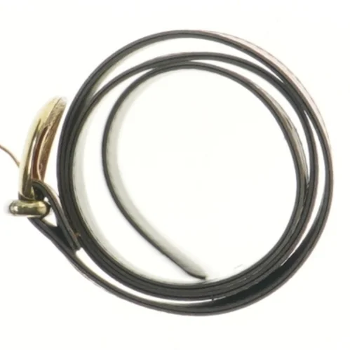 Bælte med guldfarvet spænde (str. 89 cm)