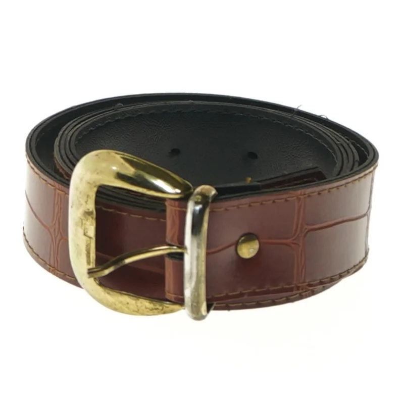 Bælte med guldfarvet spænde (str. 89 cm)