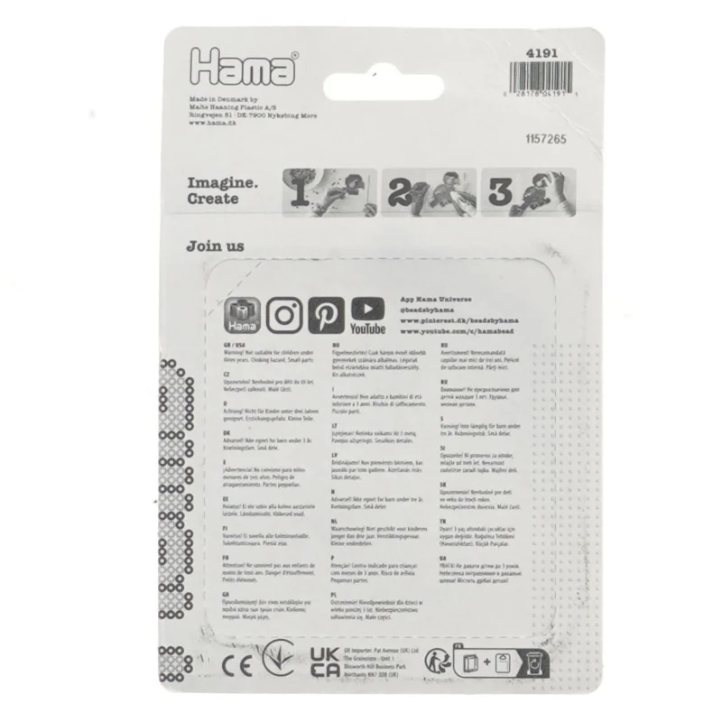 Lysende perlesæt med stjerneplade fra Hama (str. 350 perler, 12x18 cm)
