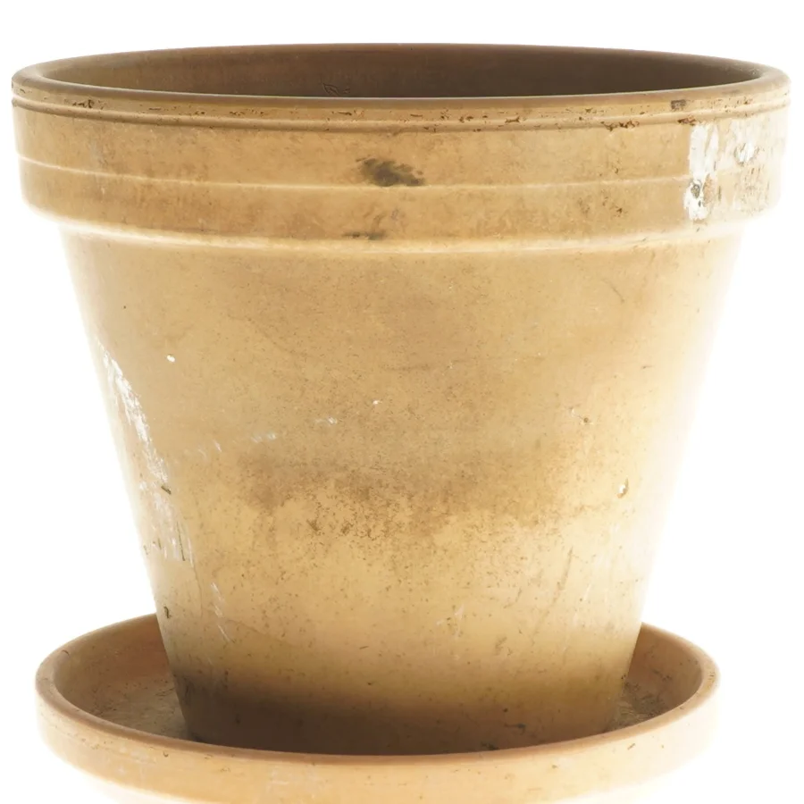 Terracotta potte med underkop (str. 16x14 cm)