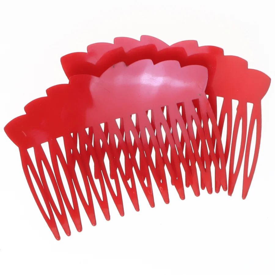 Røde hårkamme (str. 2 stk 8x5,5 cm)
