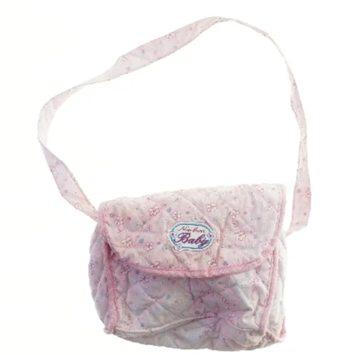 Rosa baby taske med blomsterprint fra New Born Baby (str. 29x26 cm)