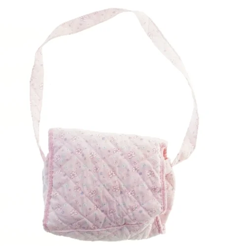 Rosa baby taske med blomsterprint fra New Born Baby (str. 29x26 cm)