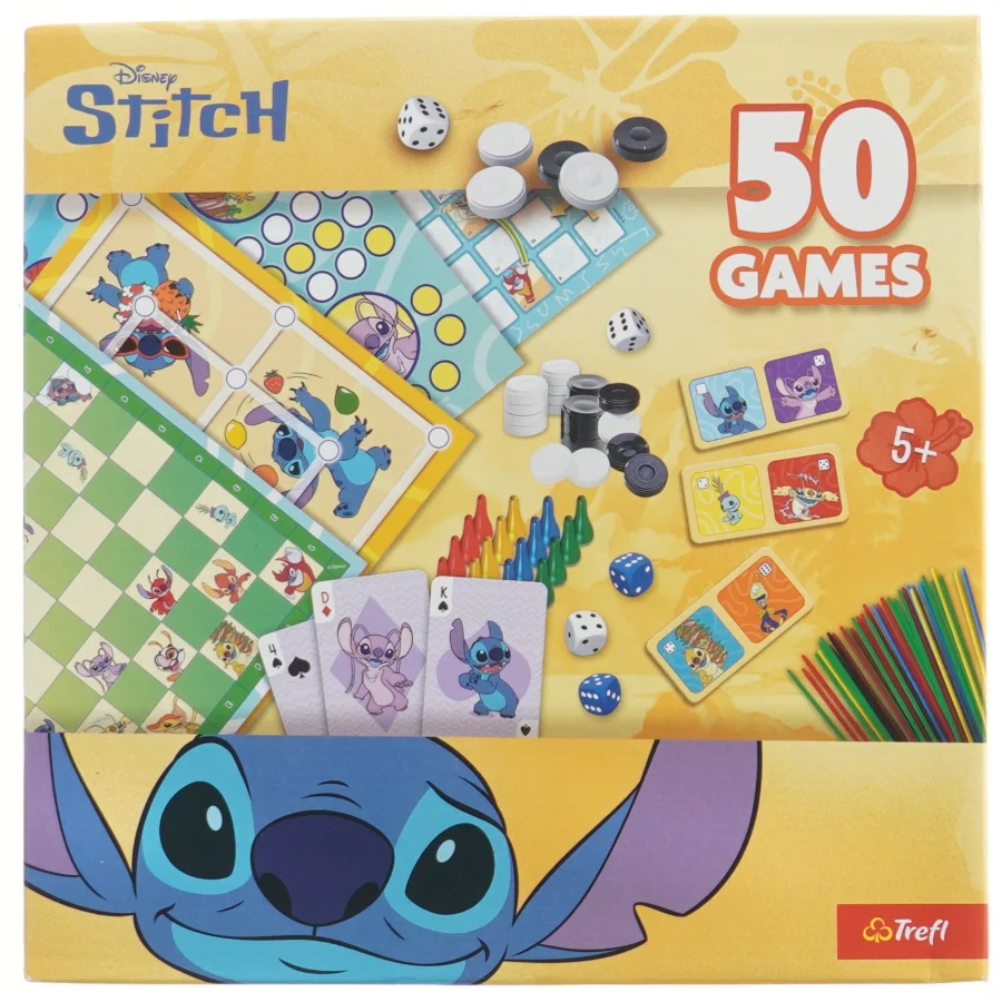 Disney Stitch 50 spil brætspil fra Trefl (str. 28x28 cm)
