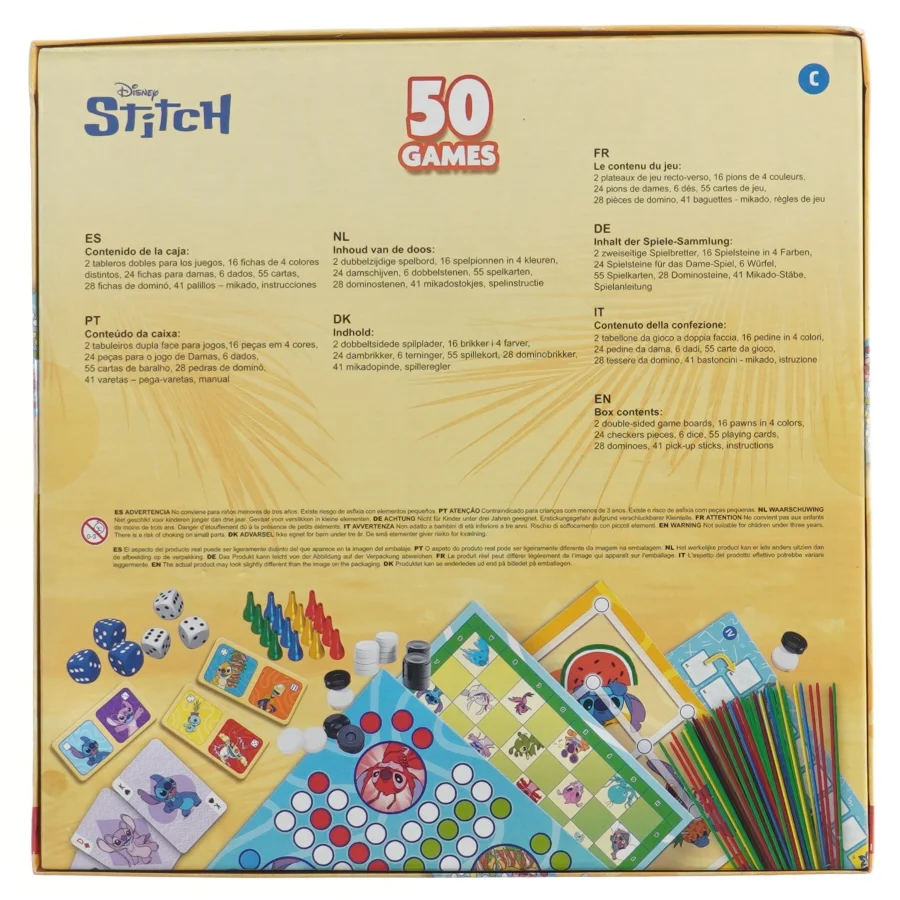 Disney Stitch 50 spil brætspil fra Trefl (str. 28x28 cm)