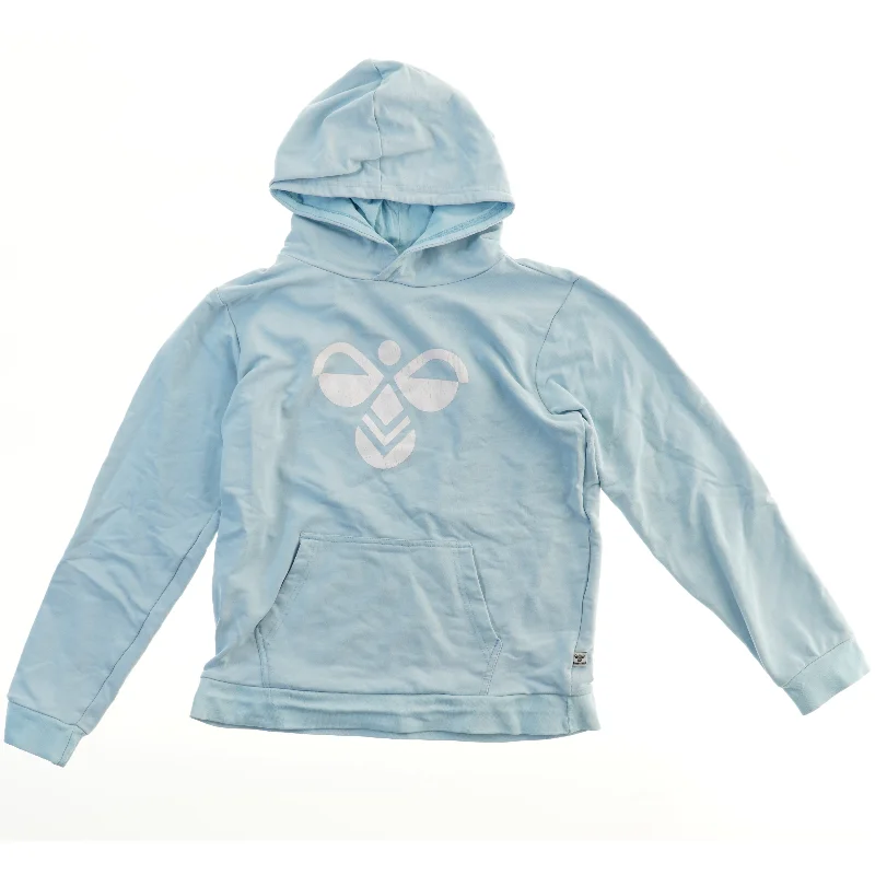 Lyseblå hættetrøje fra Hummel (str. 152)