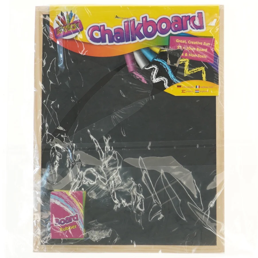 Tavle med kridt og viskelæder fra Tallon (str. 23x30 cm)